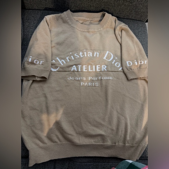 Dior Tops - Dior Beige Short Sleeve Top
